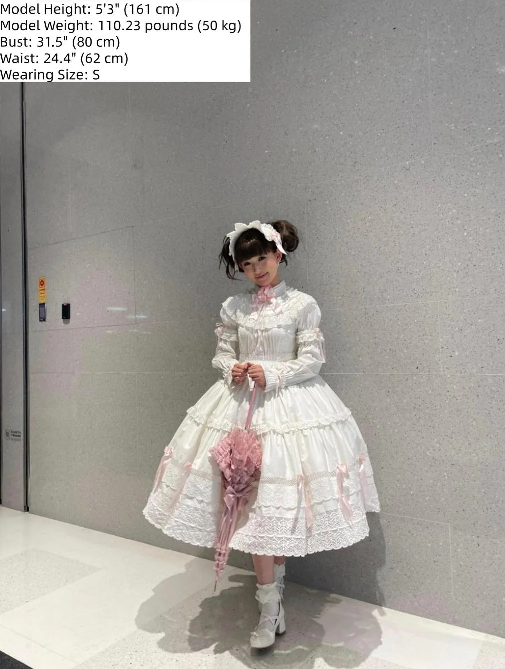 Edelburg Rose - Old School Lolita Cotton OP Dress Set, Detachable Sleeves - Image 13