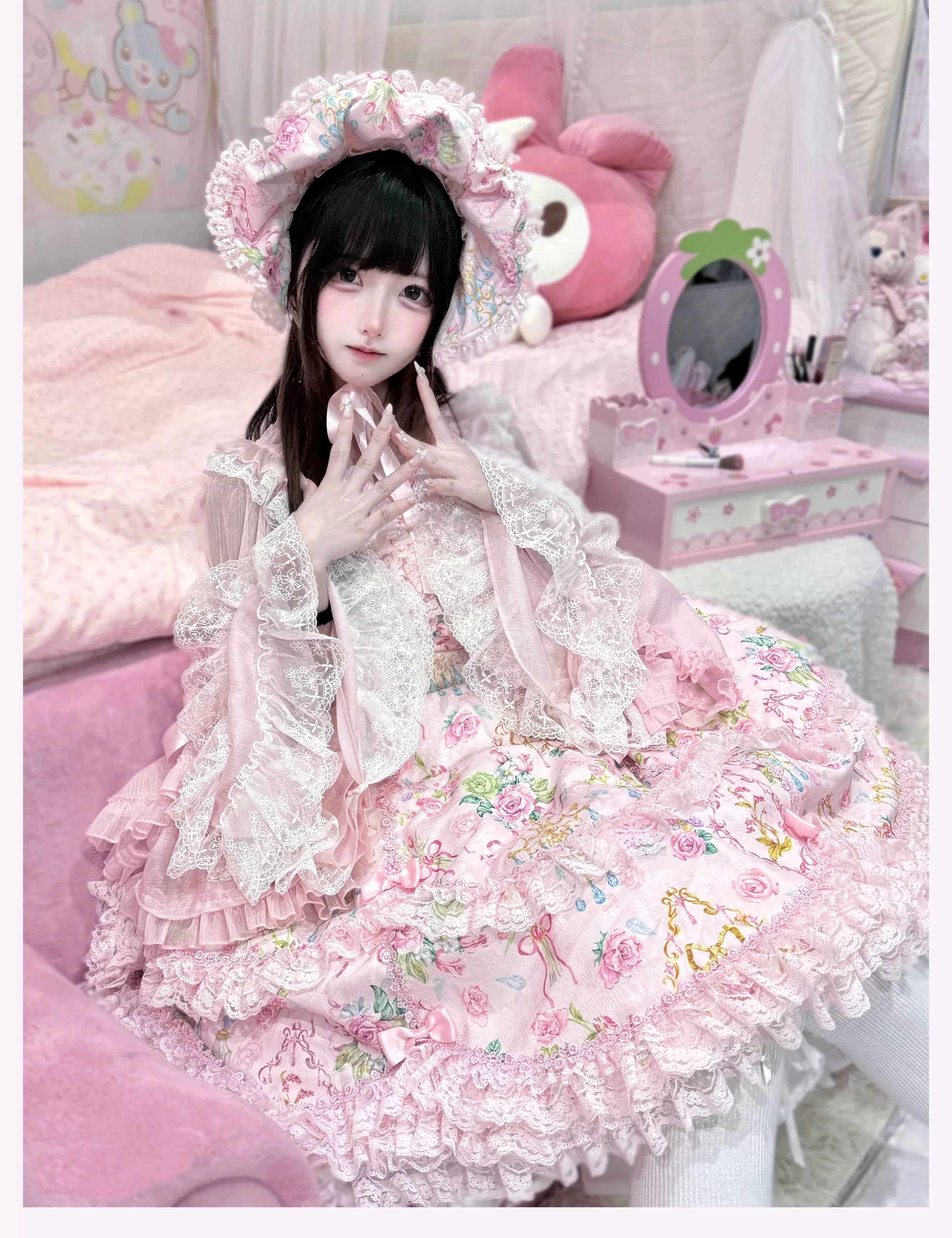 Spring 2025 - Old School Lolita Floral Print JSK Dress, Doll-Like OP - Image 19