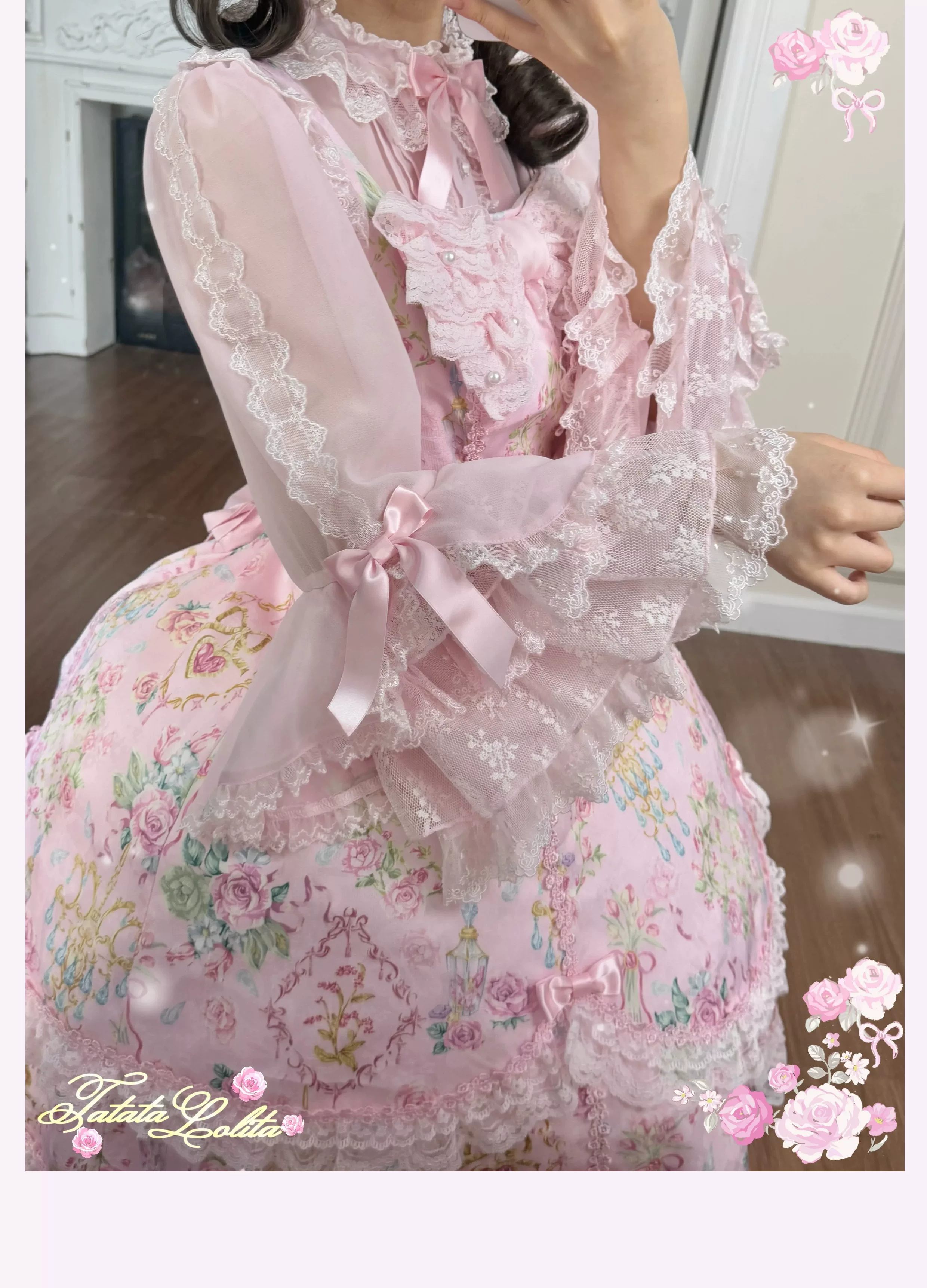 Spring 2025 - Old School Lolita Floral Print JSK Dress, Doll-Like OP - Image 22