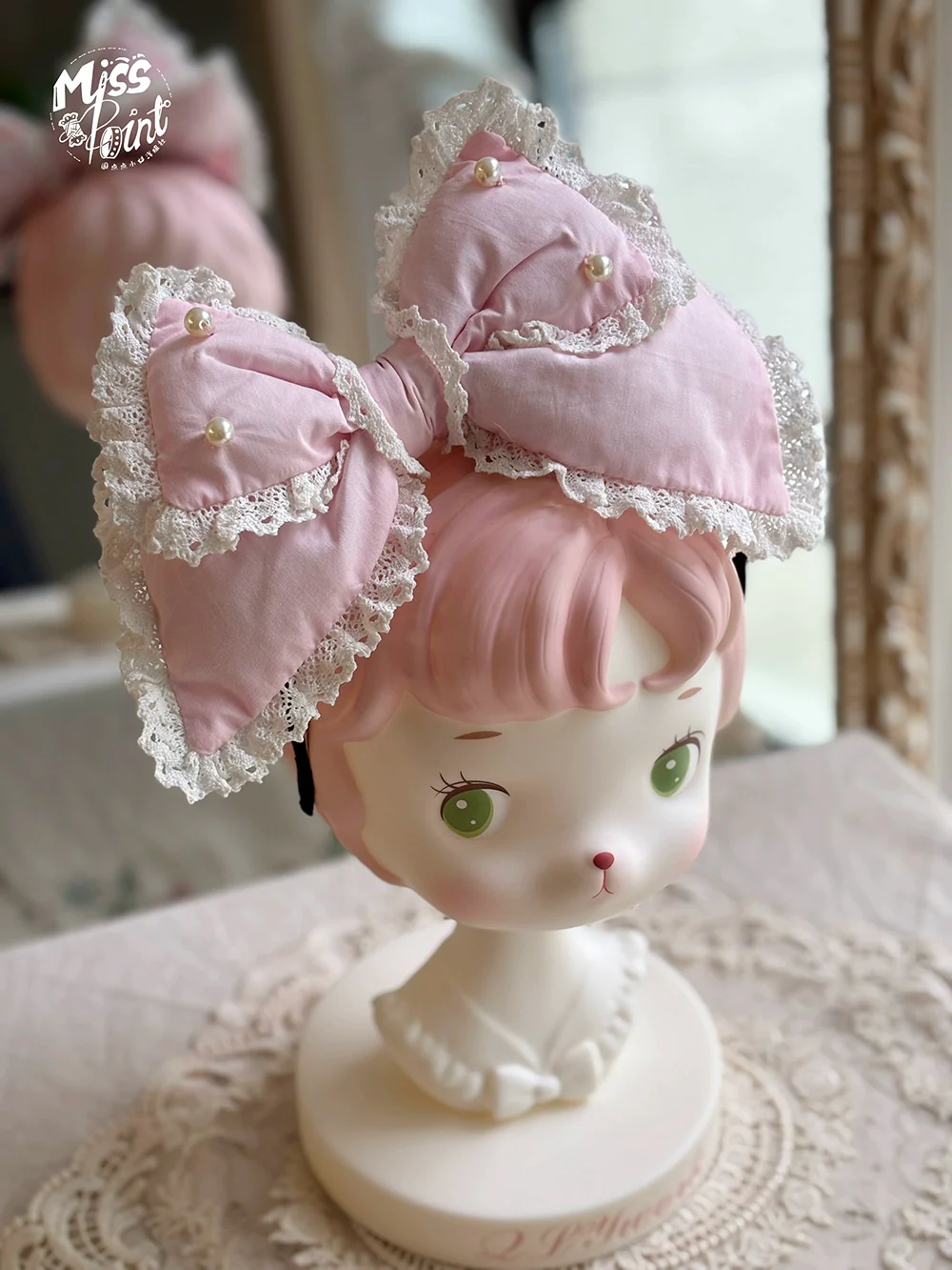 Vintage Petal Rabbit - Old School Lolita Headdress Suit With Bunny Ear - Image 19