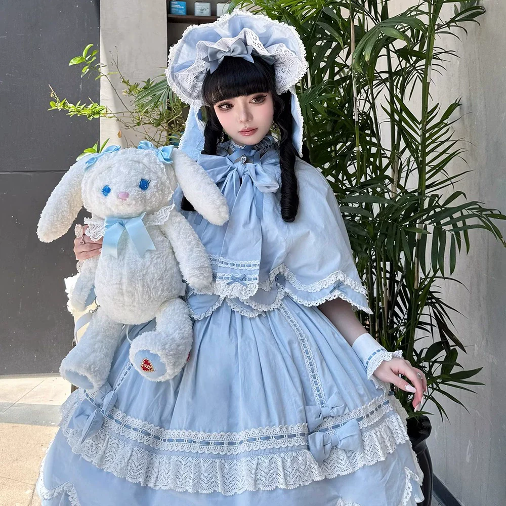 Vintage Petal Rabbit - Old School Lolita Headdress Suit With Bunny Ear - Image 2