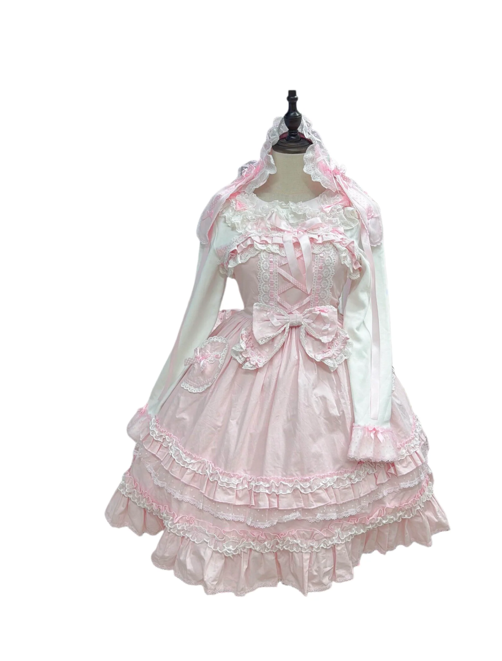Little Dessert Chef - Old School Lolita JSK Dress, Cream-Like Ruffle - Image 14