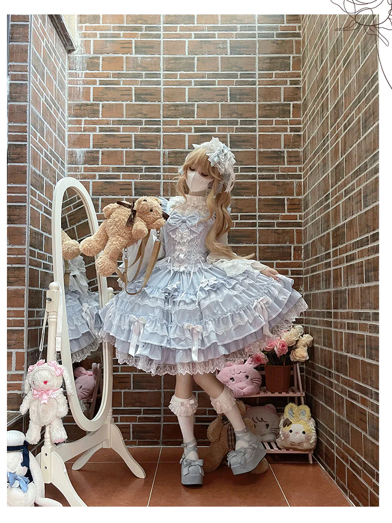 Love Notebook - Old School Lolita JSK Vintage Doll Tiered Dress - Image 12