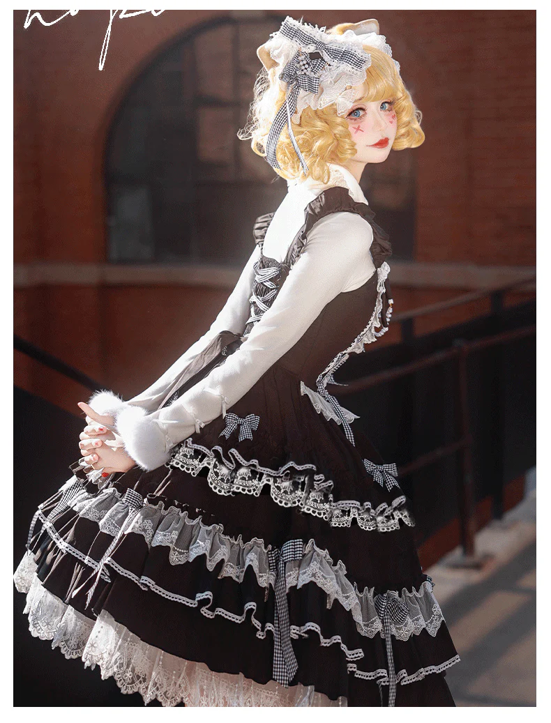 Love Notebook - Old School Lolita JSK Vintage Doll Tiered Dress - Image 16