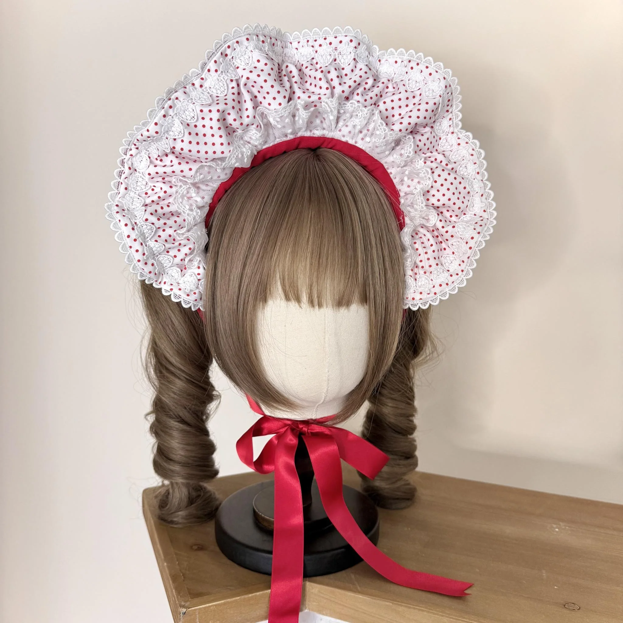 The Weird Strawberry Lady - Old School Lolita JSK, Hand-Studded Strawberry - Image 31