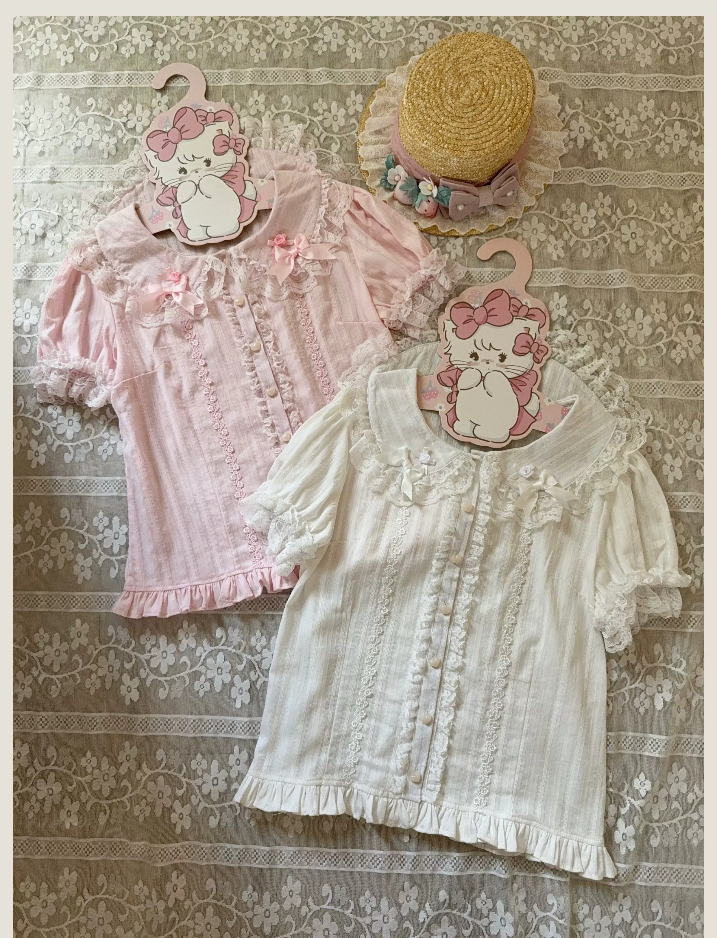 Old School Lolita Peter Pan Collar Blouse with Lace