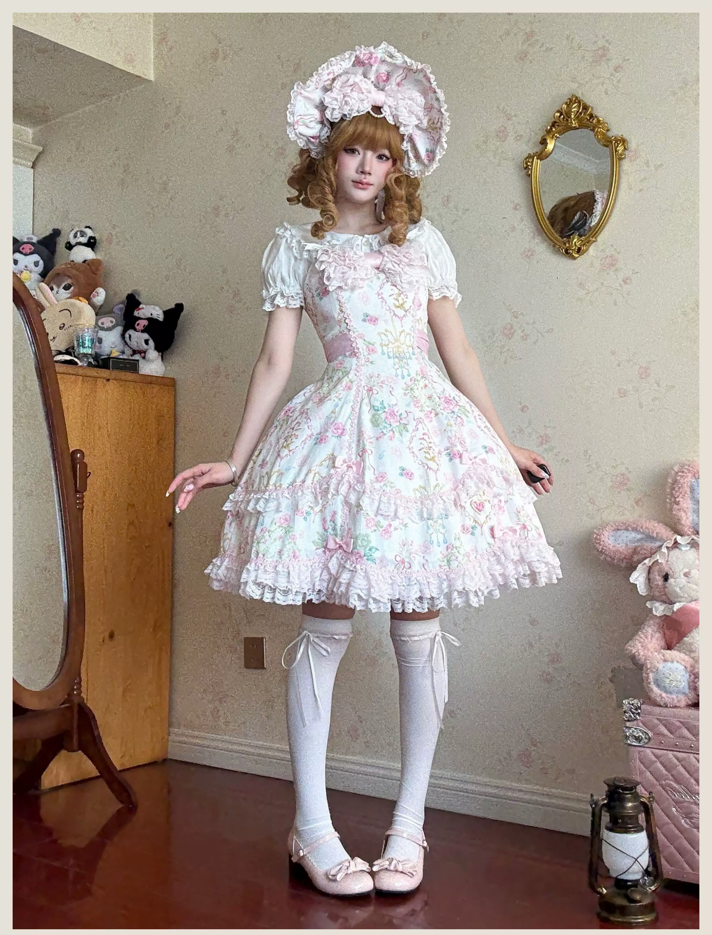 Old School Lolita Peter Pan Collar Blouse with Lace - Image 40