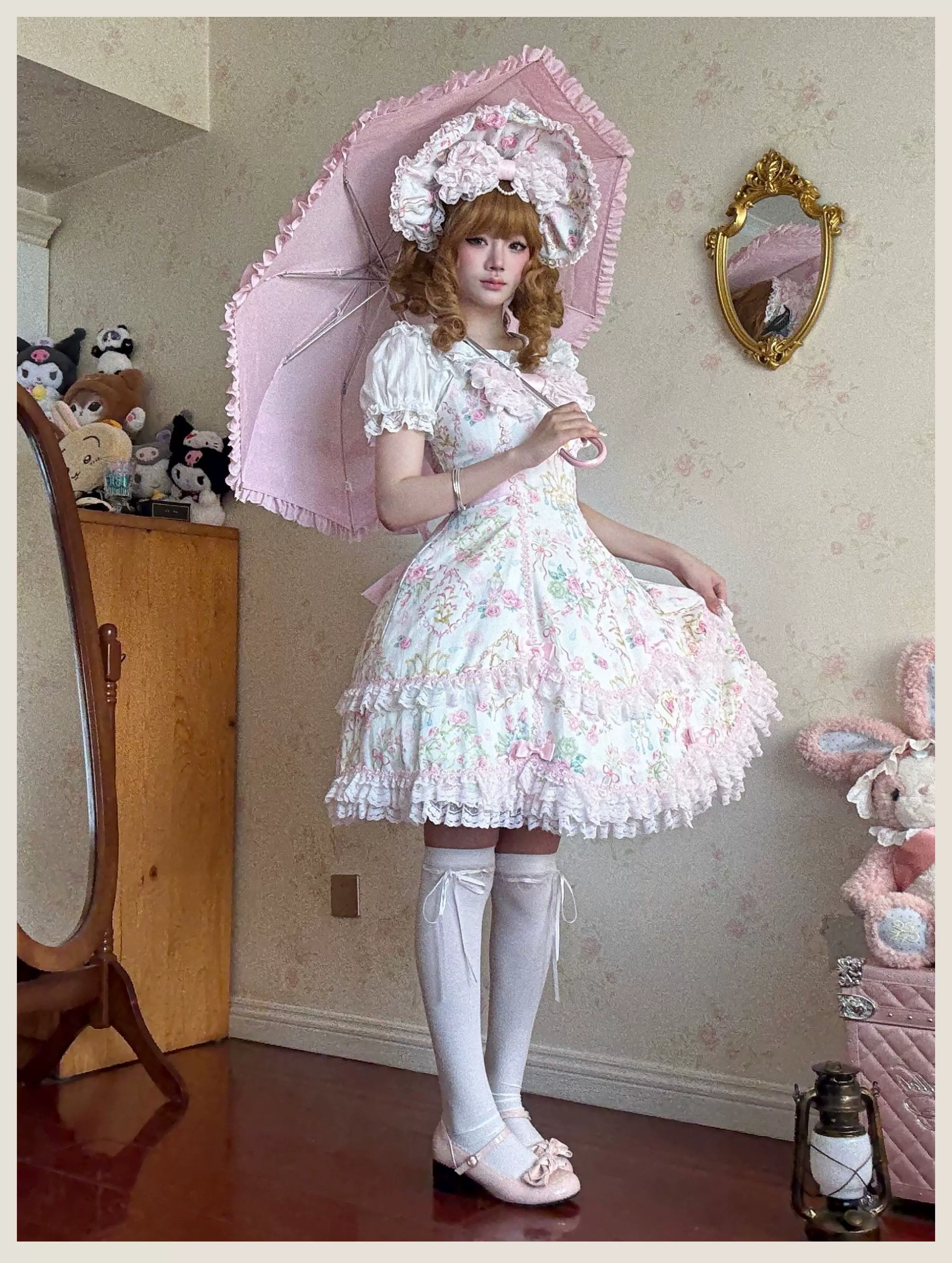 Old School Lolita Peter Pan Collar Blouse with Lace - Image 41