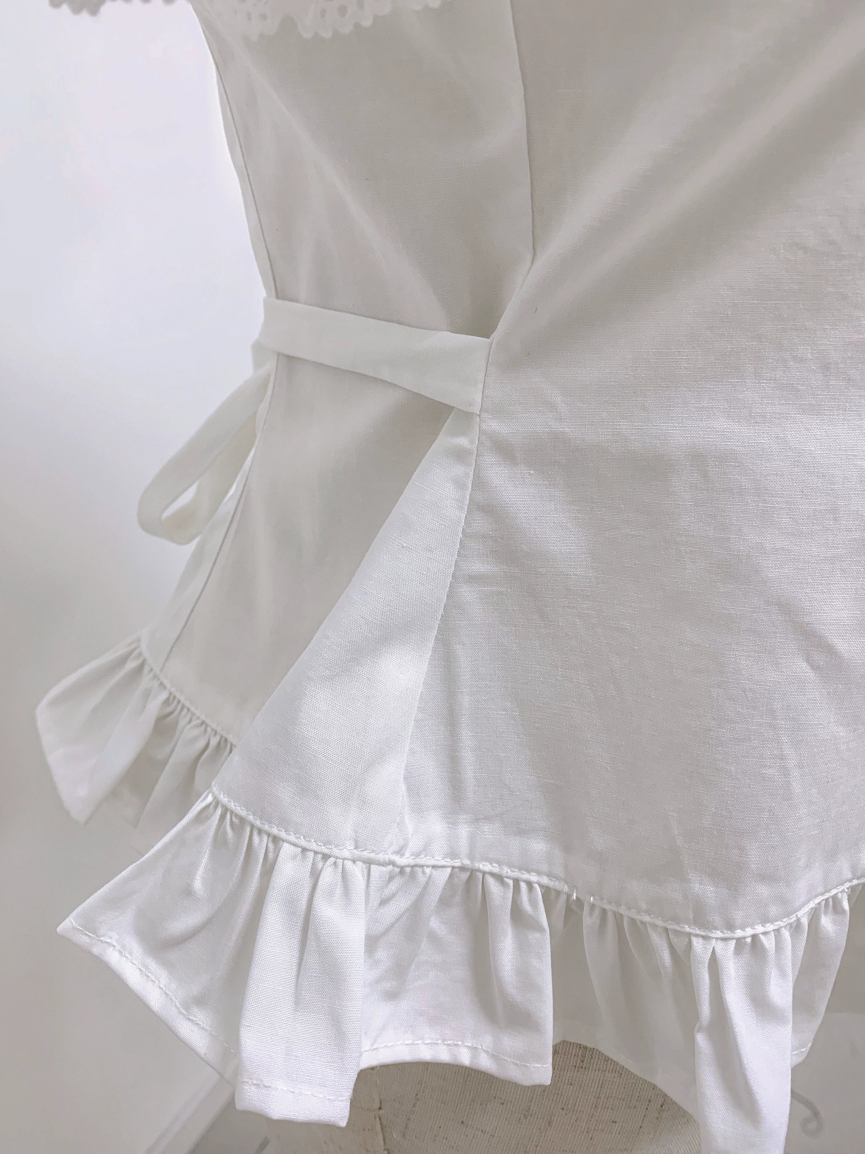 Ice Cream - Old School Lolita White Fitted Blouse with Bow - Image 7