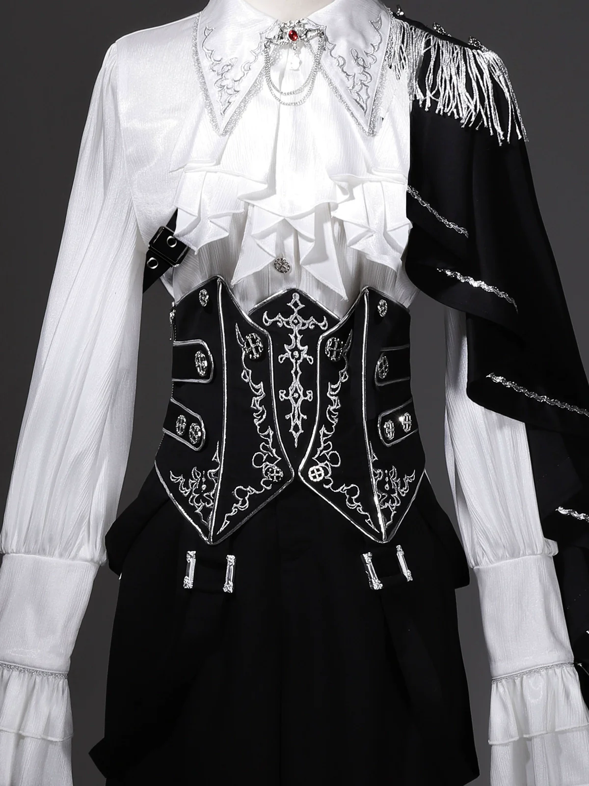 Ouji Lolita Pants Set, Detachable Jabot & Shawl - Image 15