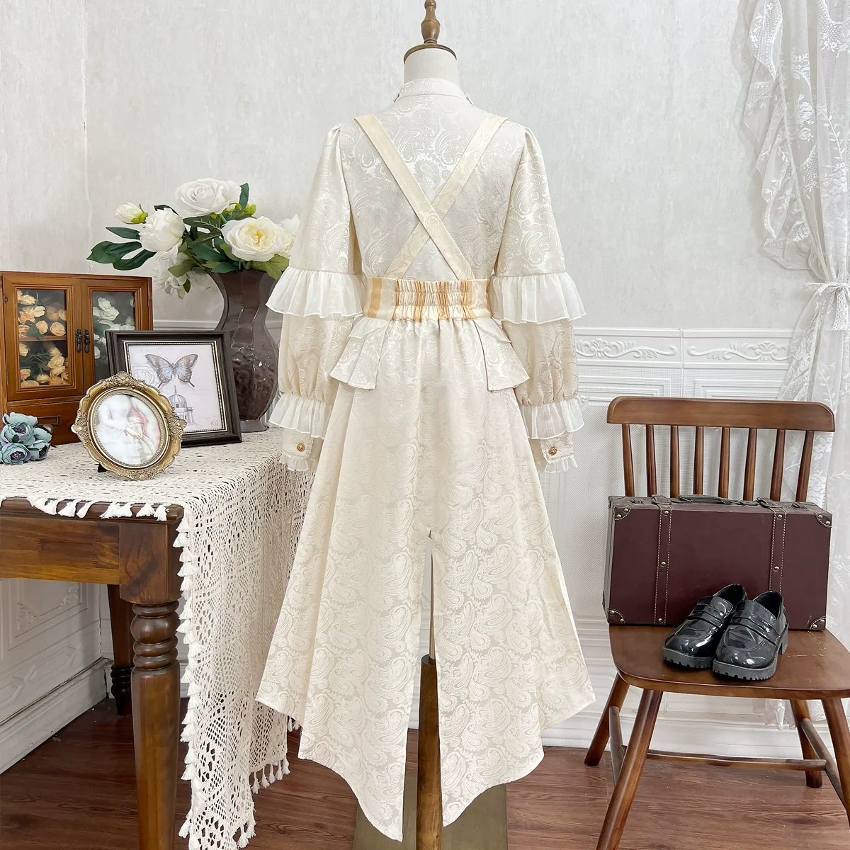 Ouji Lolita Suspender Shorts & Jacquard Shirt - Image 14