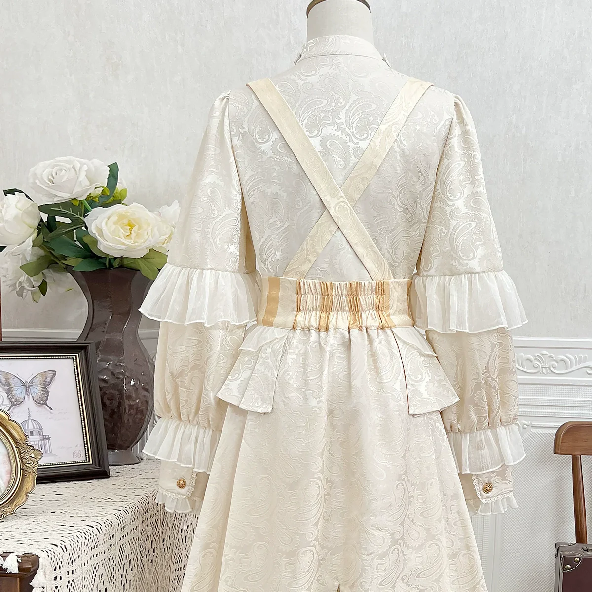 Ouji Lolita Suspender Shorts & Jacquard Shirt - Image 15