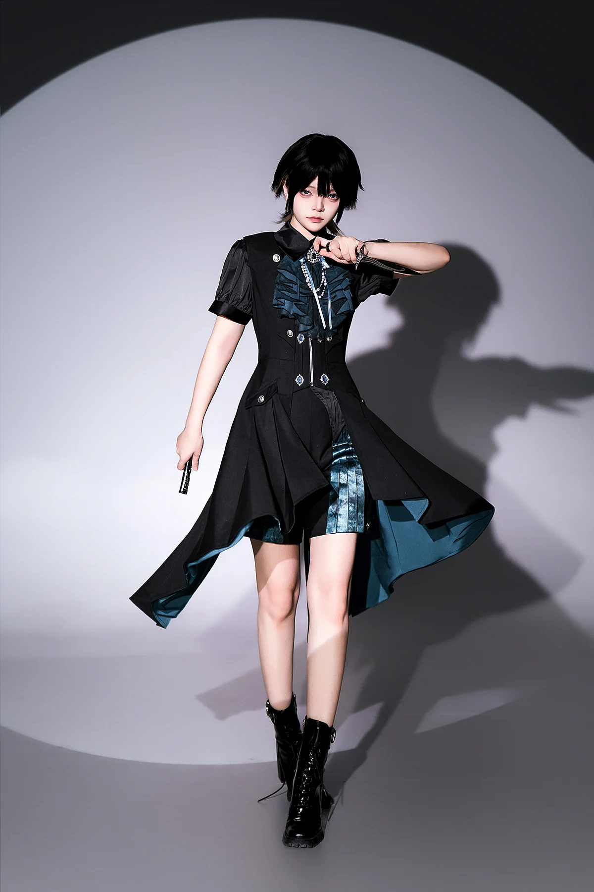 Mystique Melody - Ouji Lolita Irregular Shirt and Long Vest Set - Image 11