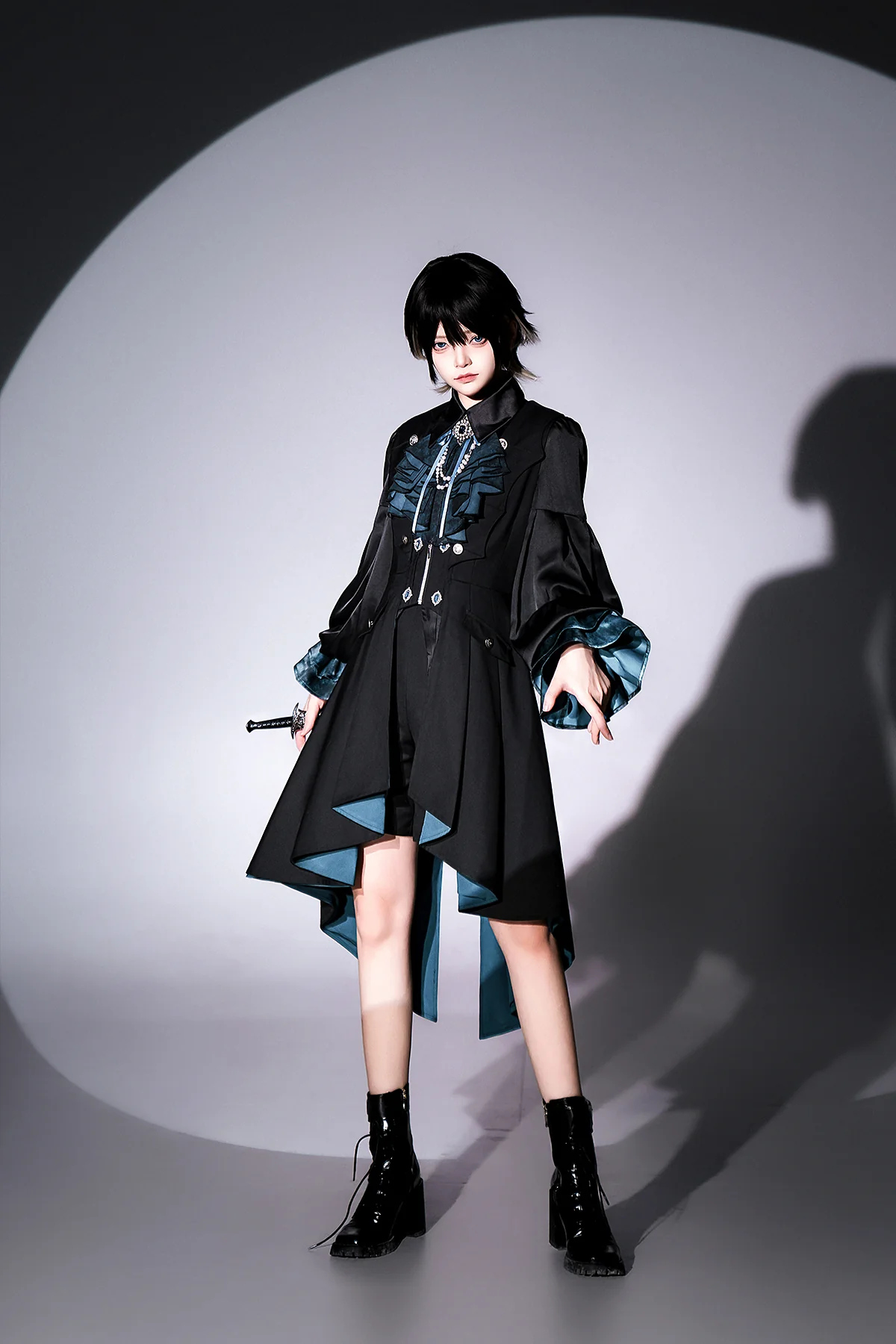 Mystique Melody - Ouji Lolita Irregular Shirt and Long Vest Set - Image 12