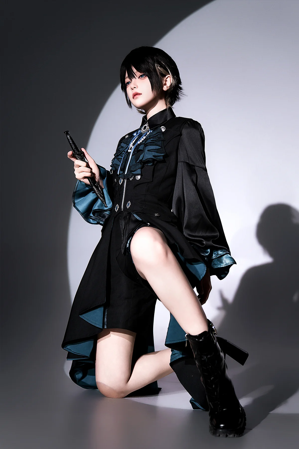 Mystique Melody - Ouji Lolita Irregular Shirt and Long Vest Set - Image 14