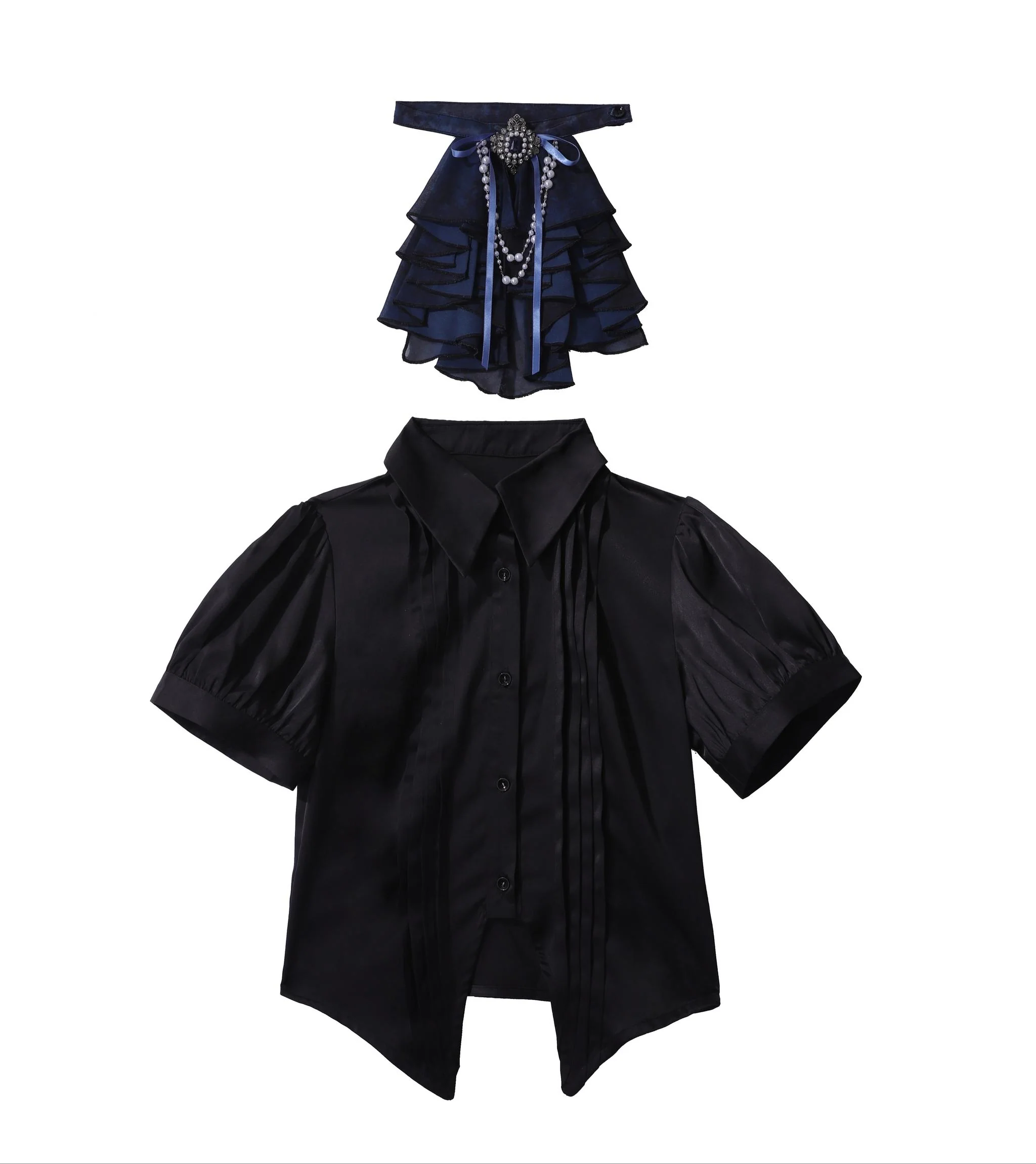 Mystique Melody - Ouji Lolita Irregular Shirt and Long Vest Set - Image 18