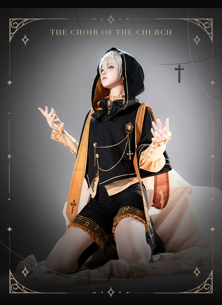 The Choir of The Church 2.0 - Ouji Lolita Shorts Set in Two Styles - Image 3