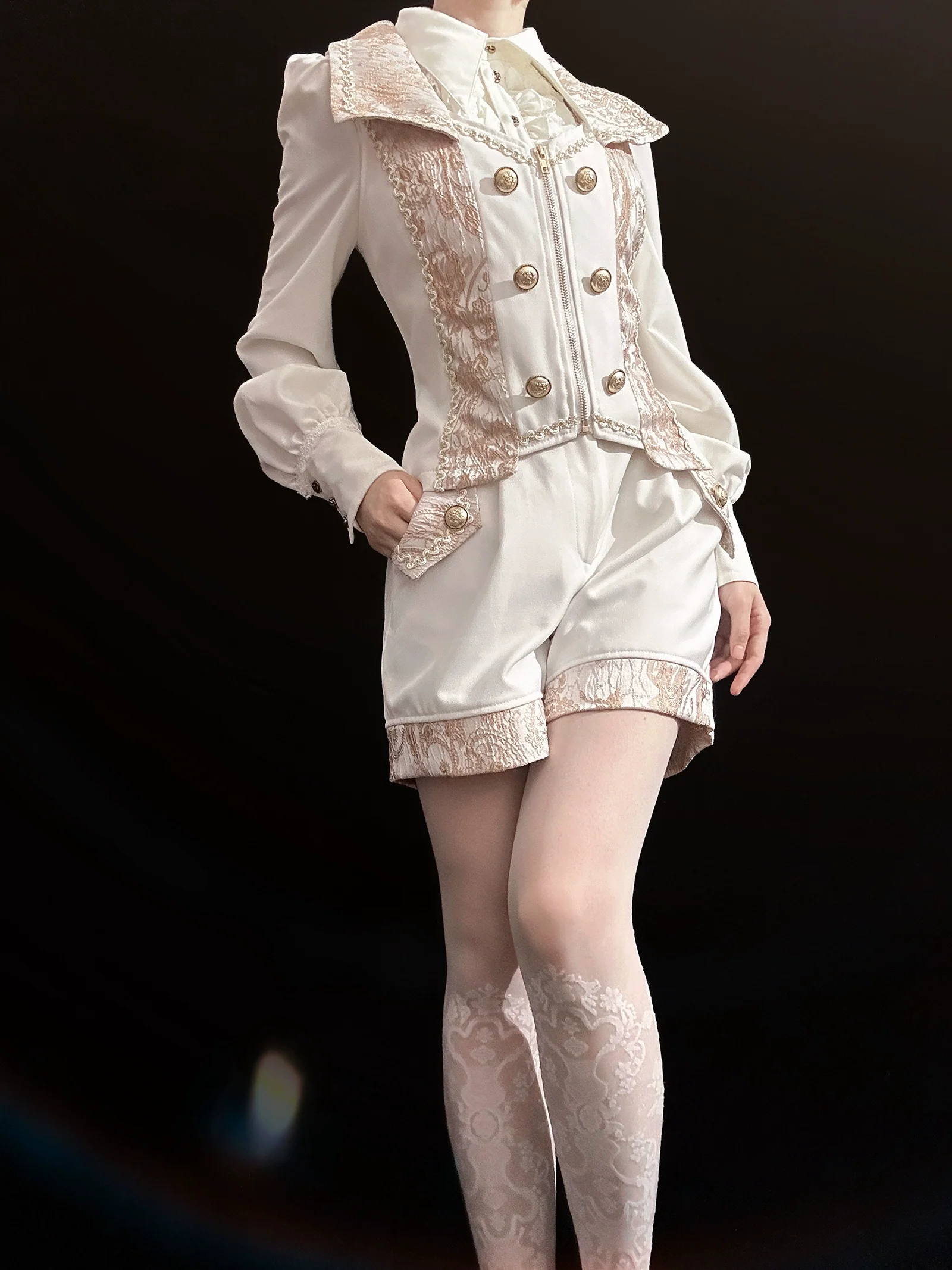 Oath of the Chapter - Ouji Lolita Suit Embroidered Prince Vest Shorts Coat - Image 46