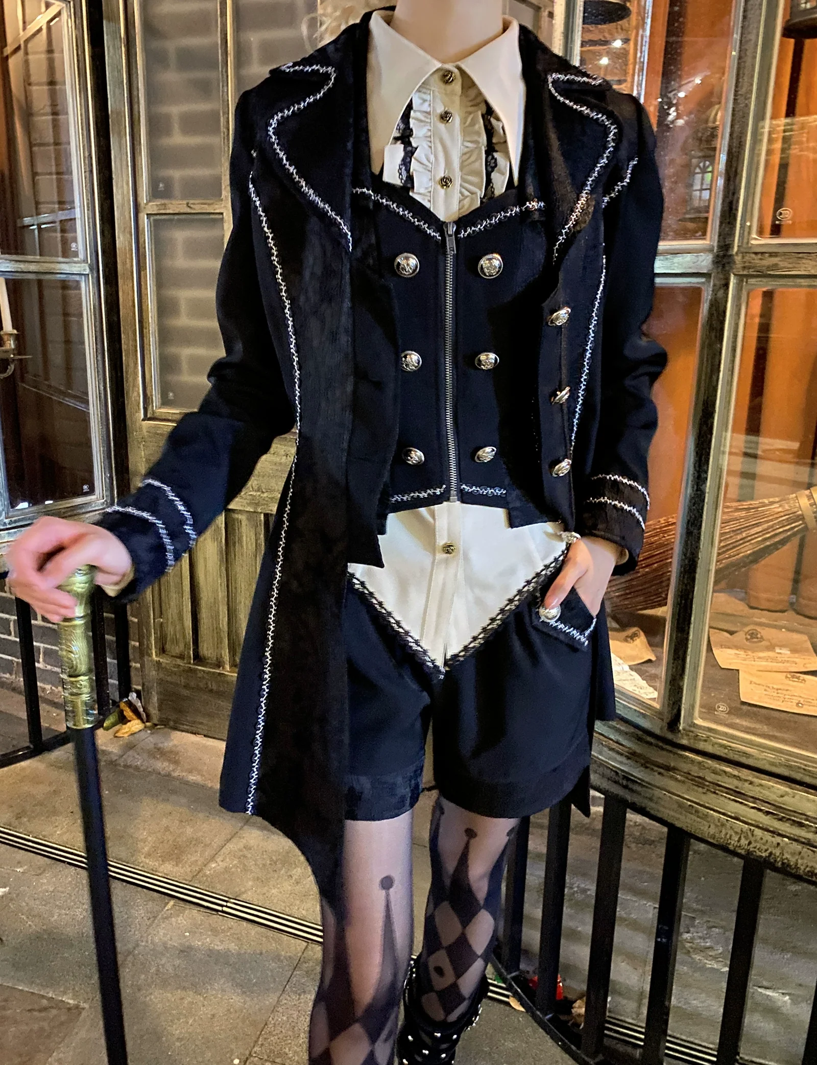 Oath of the Chapter - Ouji Lolita Suit Embroidered Prince Vest Shorts Coat - Image 65