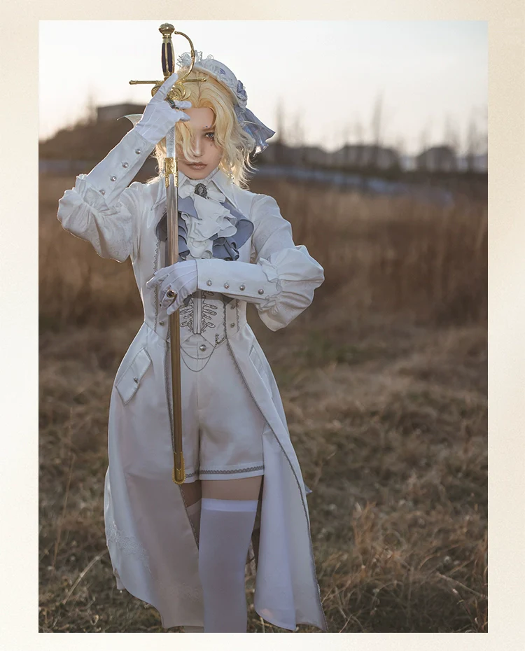 Crumbling Skeleton - Ouji Lolita Fishbone Embroideried Vest & Skirt Suits - Image 24