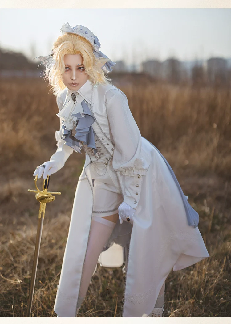 Crumbling Skeleton - Ouji Lolita Fishbone Embroideried Vest & Skirt Suits - Image 25