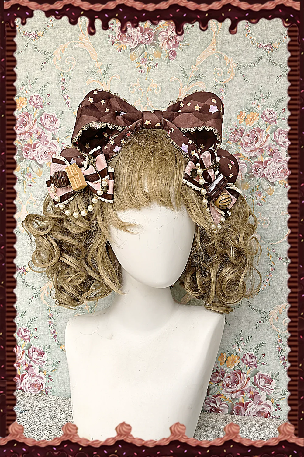 Chocolate Carousel - Peter Pan Collar Old School Lolita JSK Dress, Carousel Print - Image 22