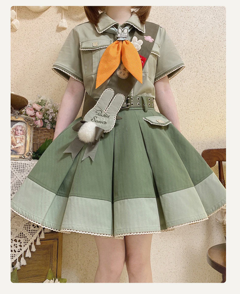 Piggy Bun - Bunny Trip - Retro Cute Green Accessories - Image 13