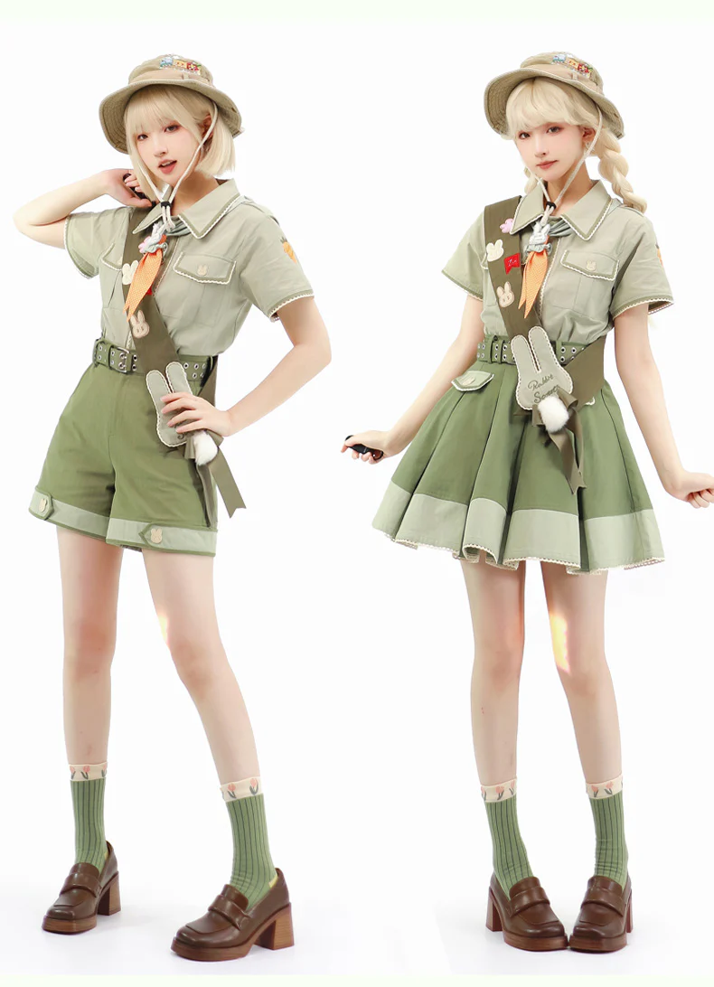 Piggy Bun - Bunny Trip - Ouji Lolita Green Cute Suits - Image 13