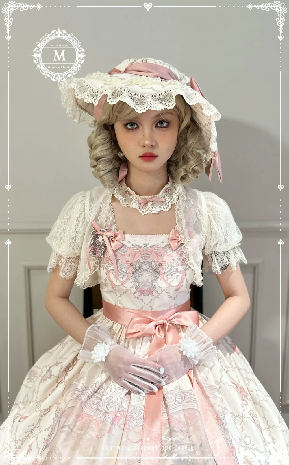 Moon River - Swan Lake Mirror - Pink Sweet Lolita Print JSK Dress - Image 45