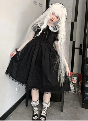 PippiPalace - White Moonlight - Elegant Long White Curly Lolita Wig - Image 6