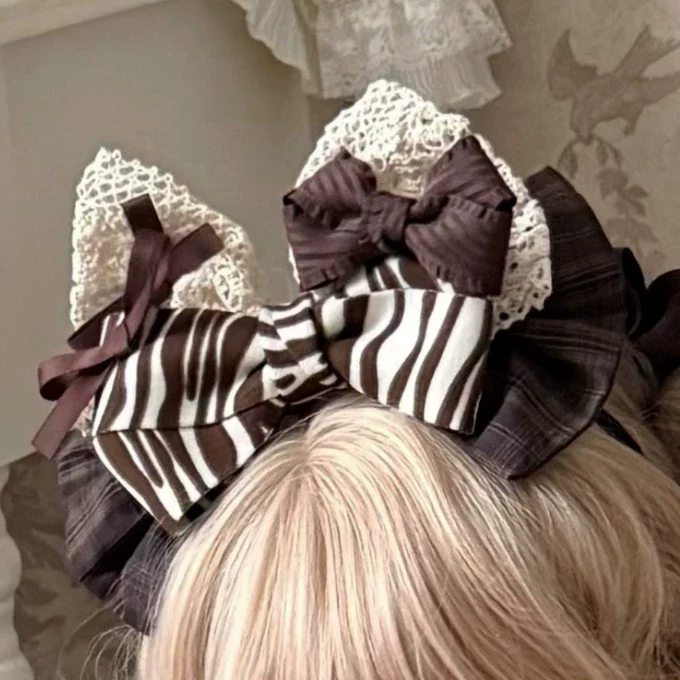 Coco Grace - Plaid Kawaii Lolita JSK Dress, Layered Ruffle & Bow - Image 20