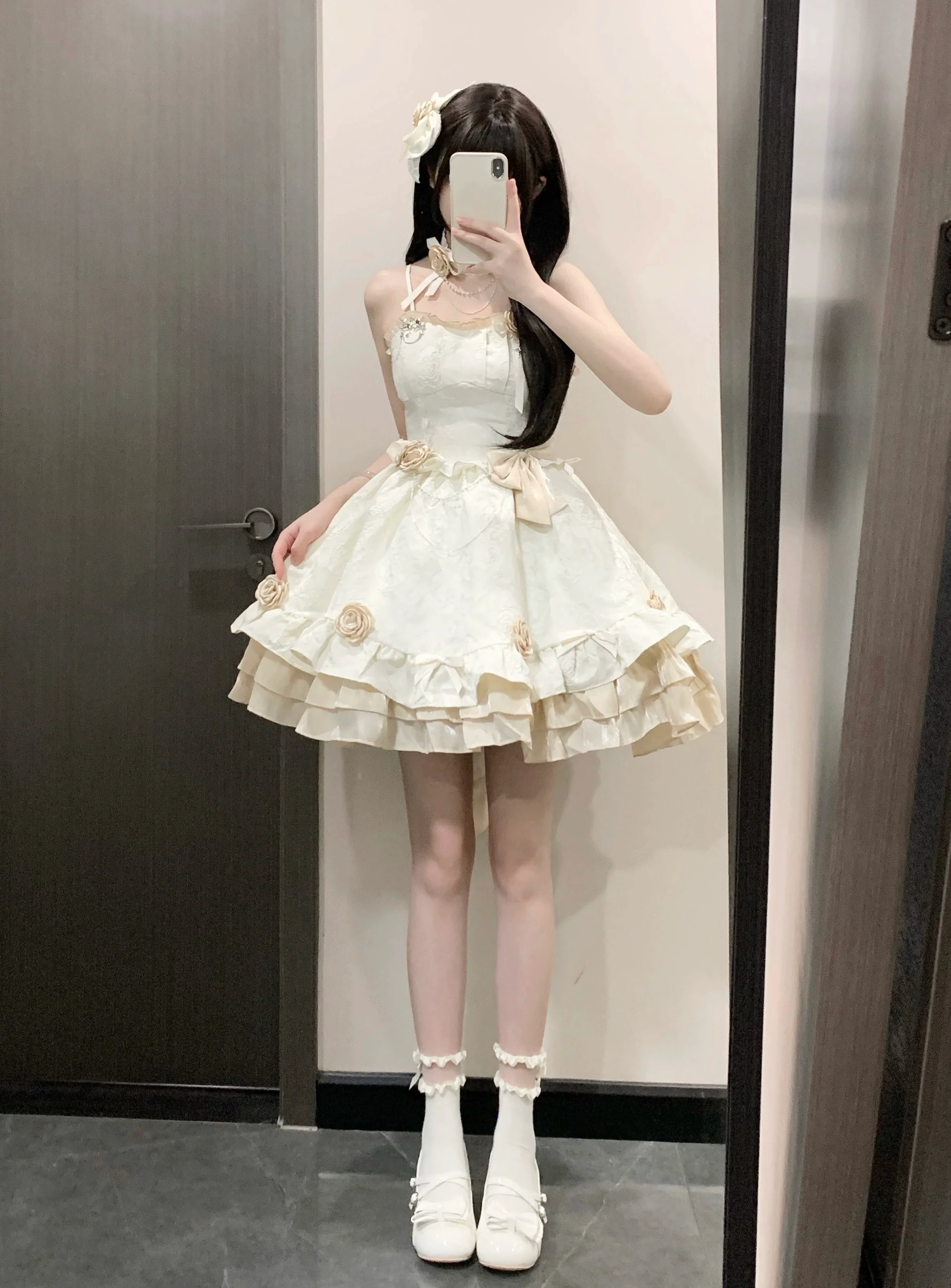 Platycodon House - Romantic Contract Lolita Twin Rose Gothic JSK - Image 17