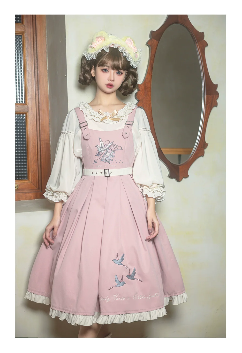 Flying Bird - Plus Size Elegant Lolita JSK Dress With Bird Embroidery - Image 37
