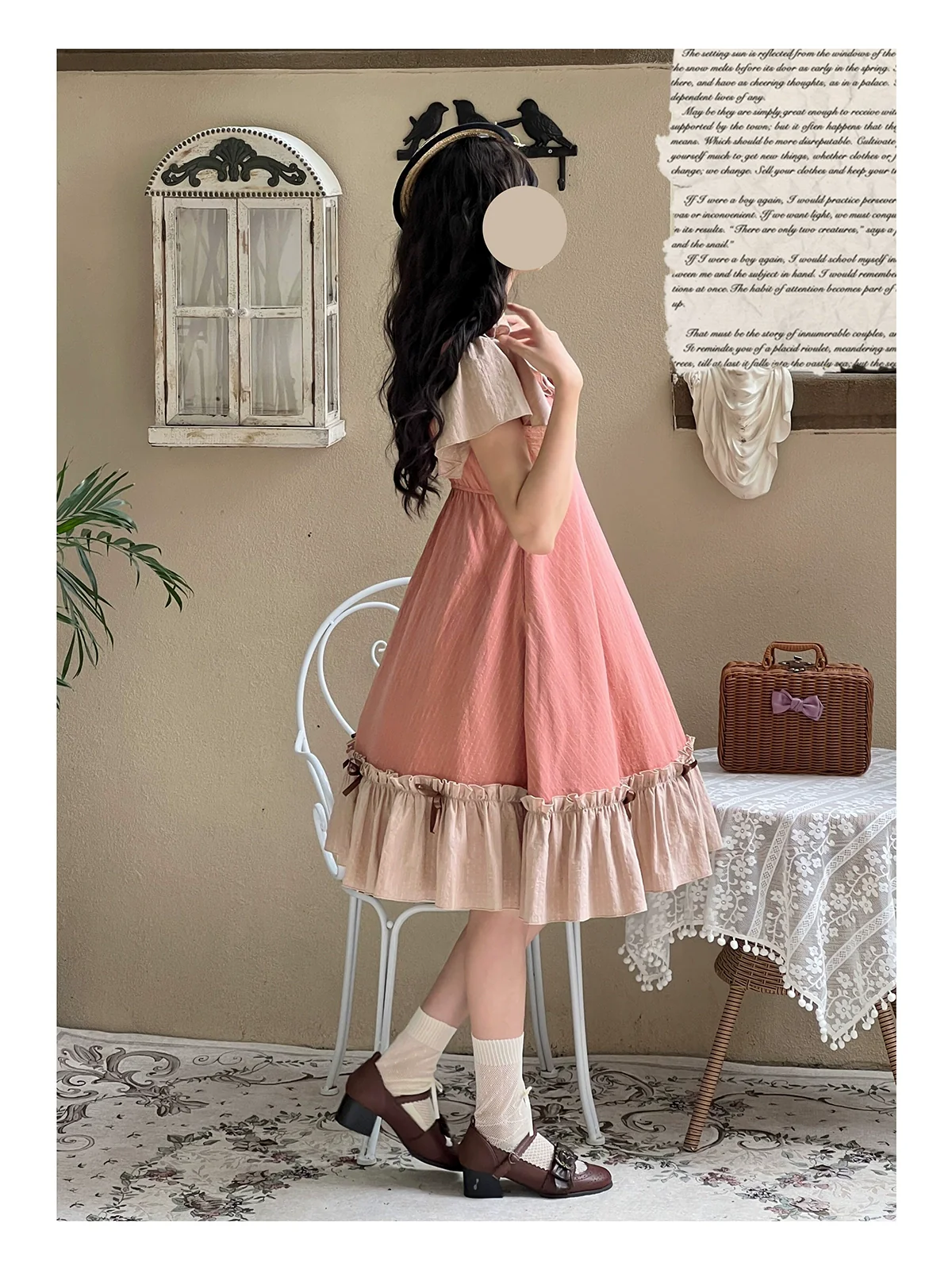 Cotton Plus Size Lolita OP Dress With Pockets & Detachable Bra Pads - Image 8
