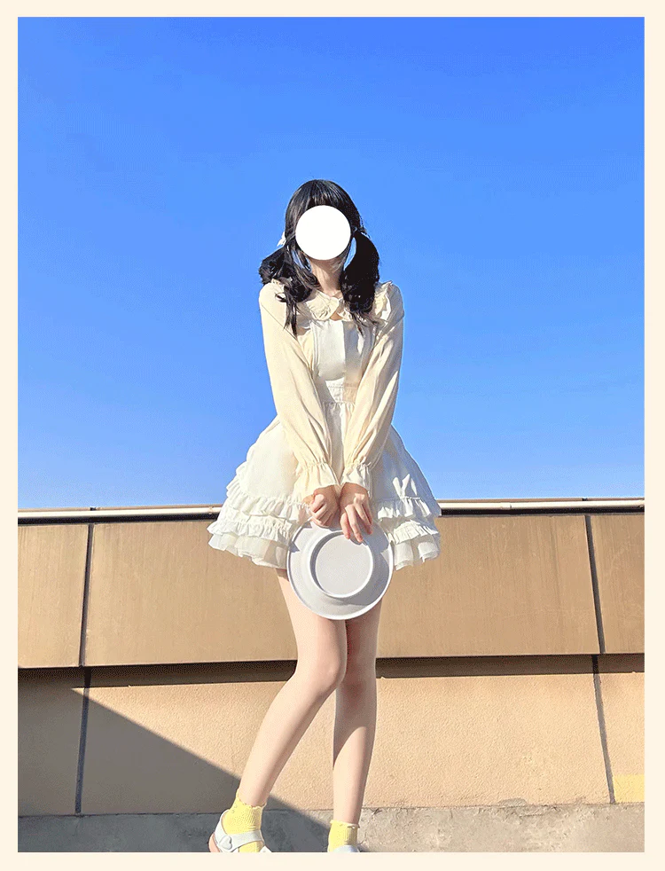 Plus Size Lolita Shirt Long Sleeve Doll Collar Blouse - Image 11