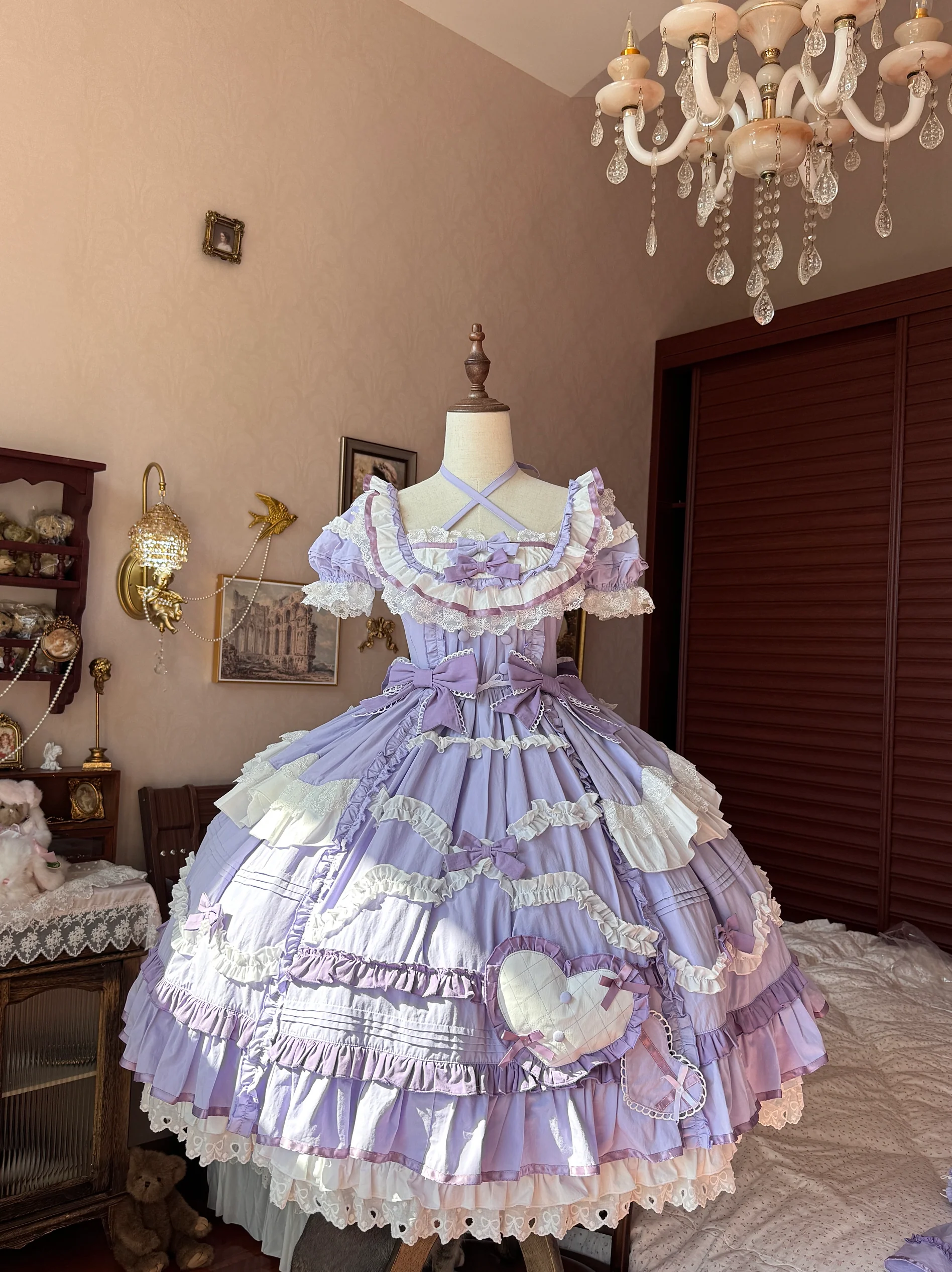 Audelia - Plus Size Sweet Lolita OP Dress, Halter Neckline - Image 15