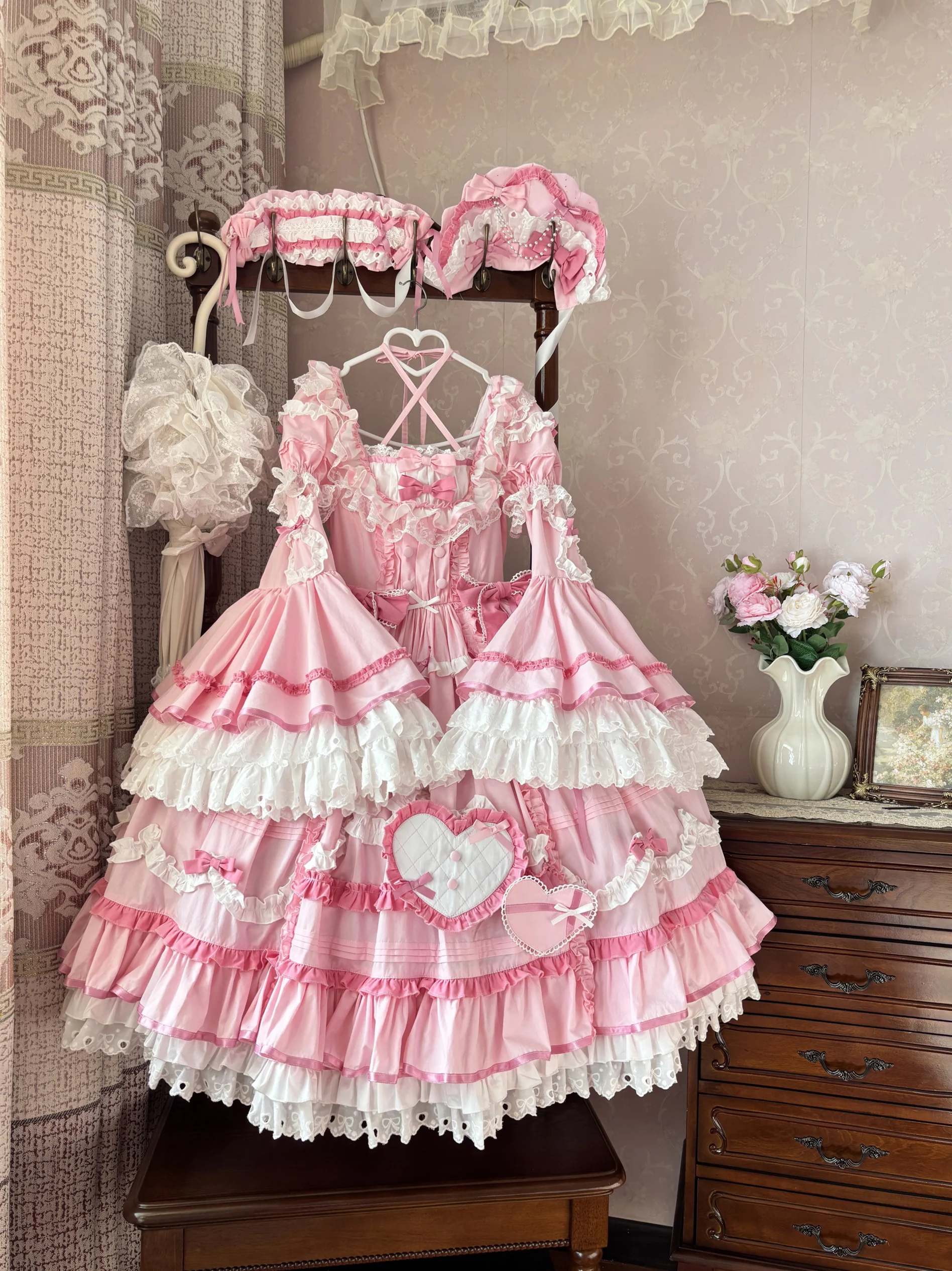 Audelia - Plus Size Sweet Lolita OP Dress, Halter Neckline - Image 17