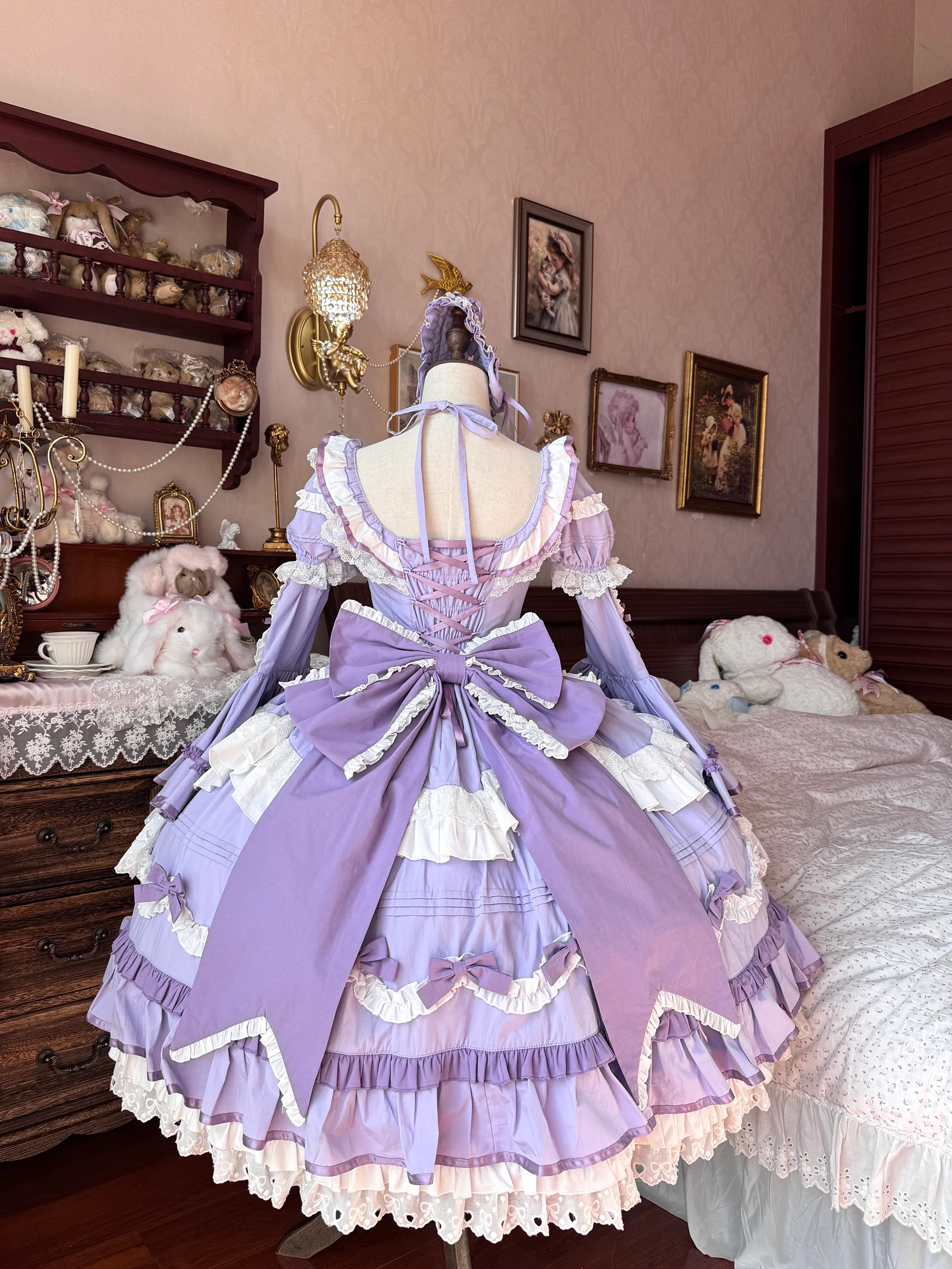 Audelia - Plus Size Sweet Lolita OP Dress, Halter Neckline - Image 3