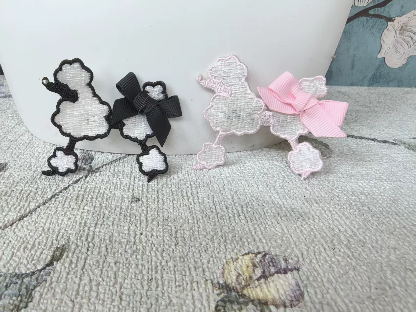 Poodle - Polka Dot Old School Lolita OP Dress, Poodle Embroidery - Image 9