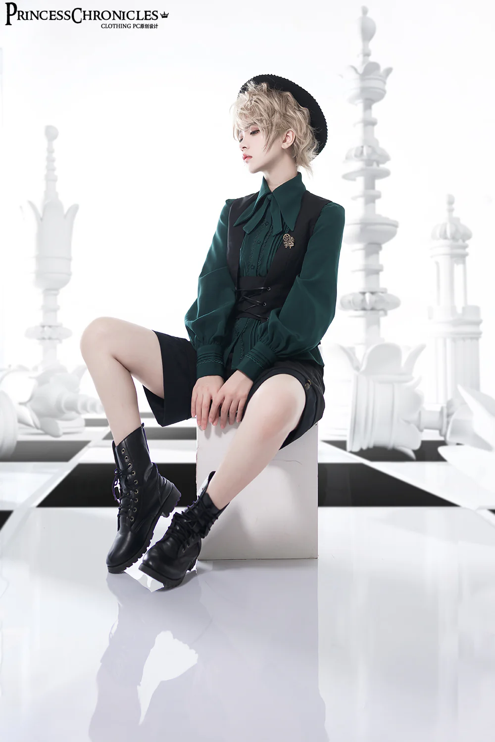 Almes - Retro Ouji Lolita Vest - Image 6