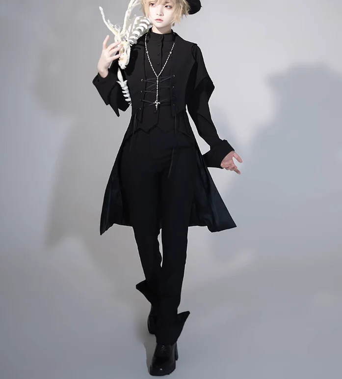 Yan Ye - Gothic Lolita Cross Shaped Rose Necklace - Image 10