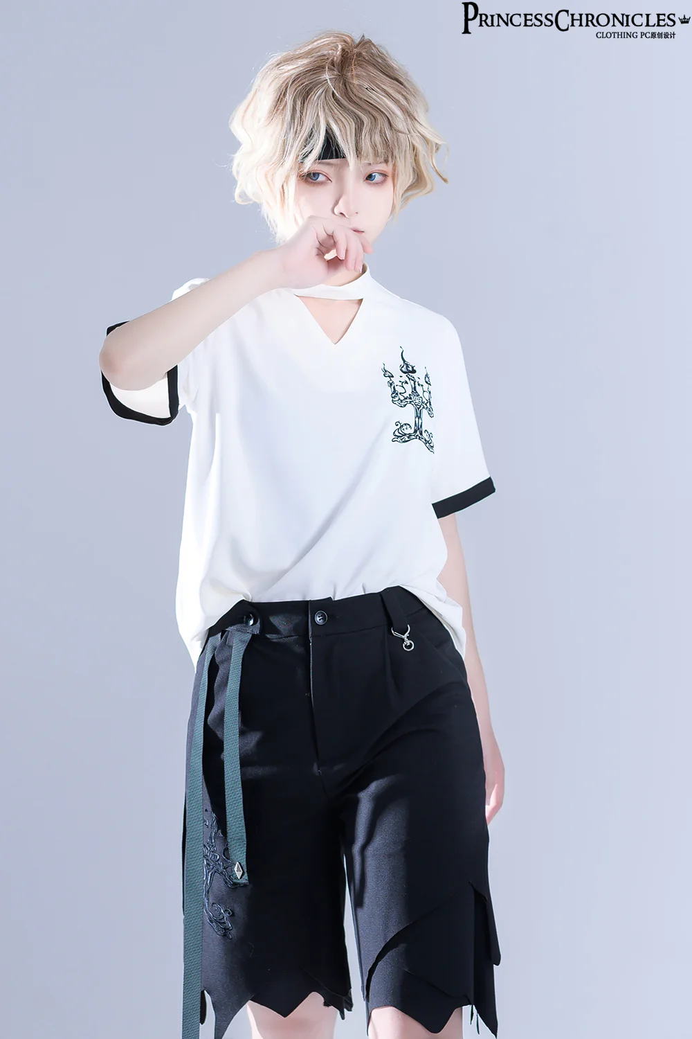 LueYingGuiTan - Ouji Lolita White Embroidery Shirt - Image 6