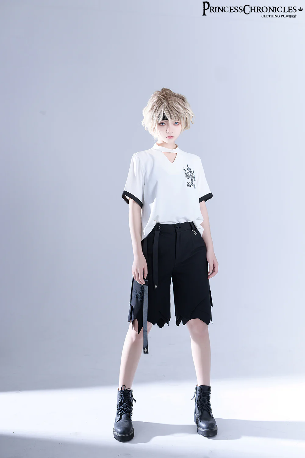 LueYingGuiTan - Ouji Lolita White Embroidery Shirt - Image 7