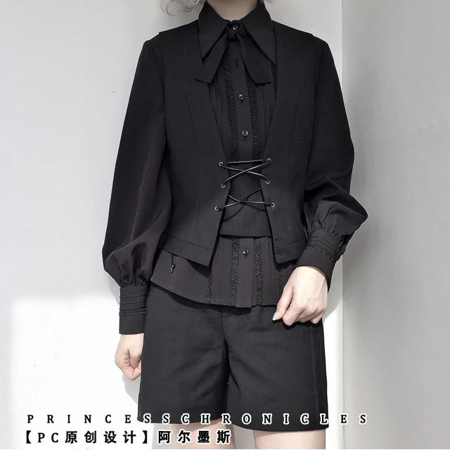 Casual Ouji Lolita Black Shorts, Pocketed - Image 11