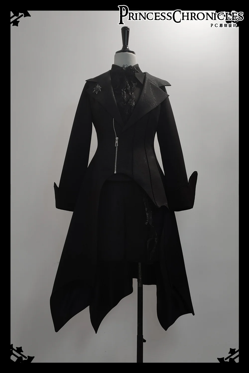 Wind - Ouji Lolita Black Long Vest - Image 24