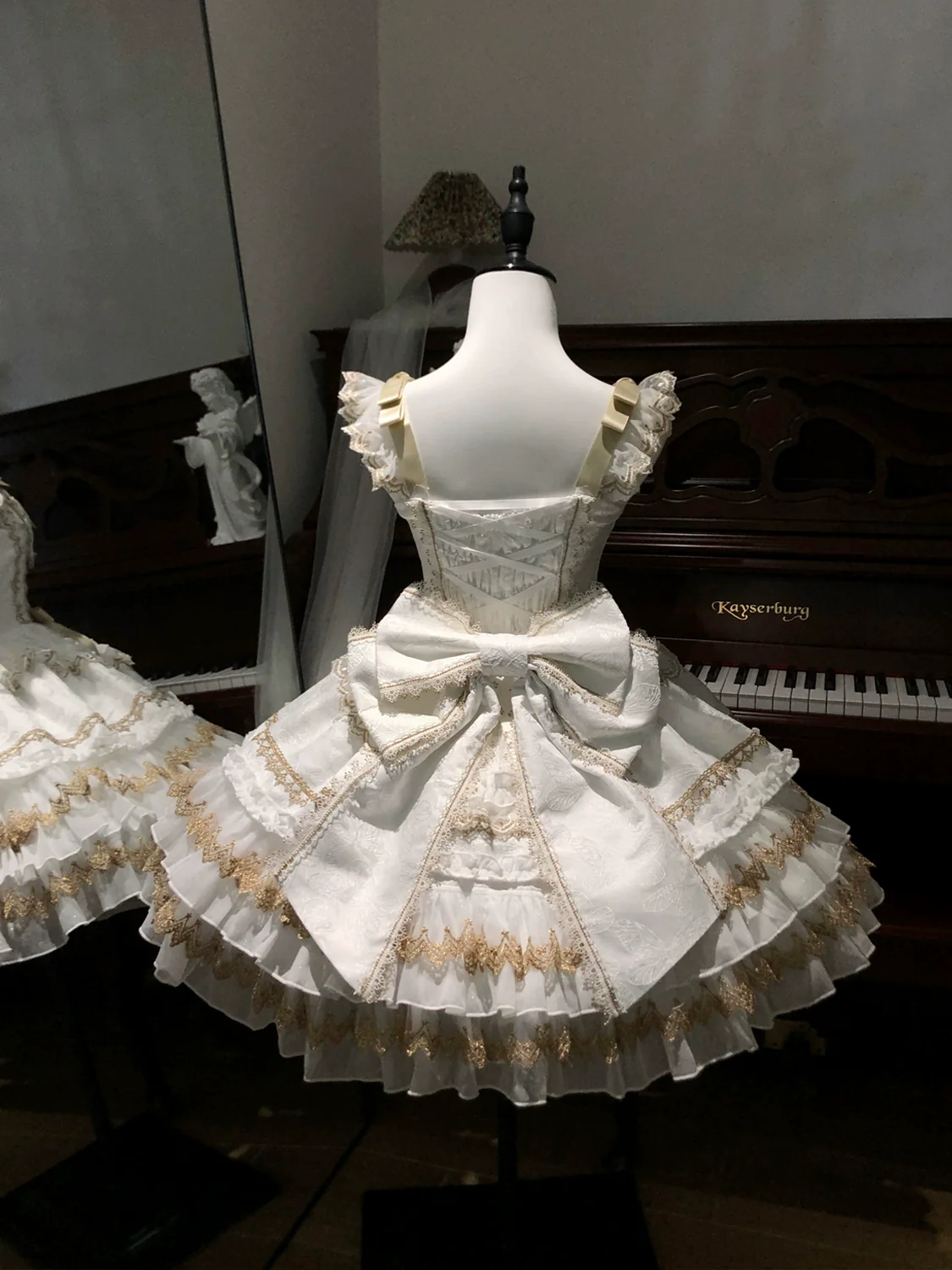 Hanguliang - Gilded Memories - Princess Lolita Jumper Dress, Tiered Ruffles - Image 16