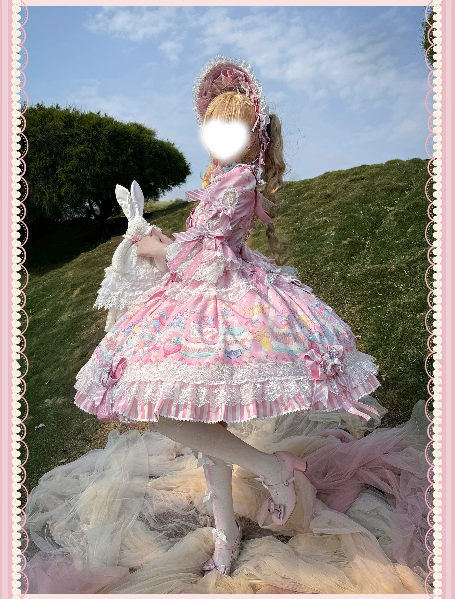Macaron - Printed Sweet Lolita OP Dress, Old School Lolita JSK Available - Image 35