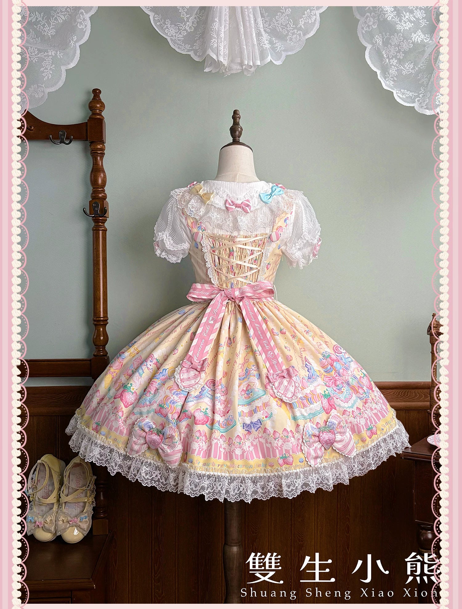 Macaron - Printed Sweet Lolita OP Dress, Old School Lolita JSK Available - Image 39