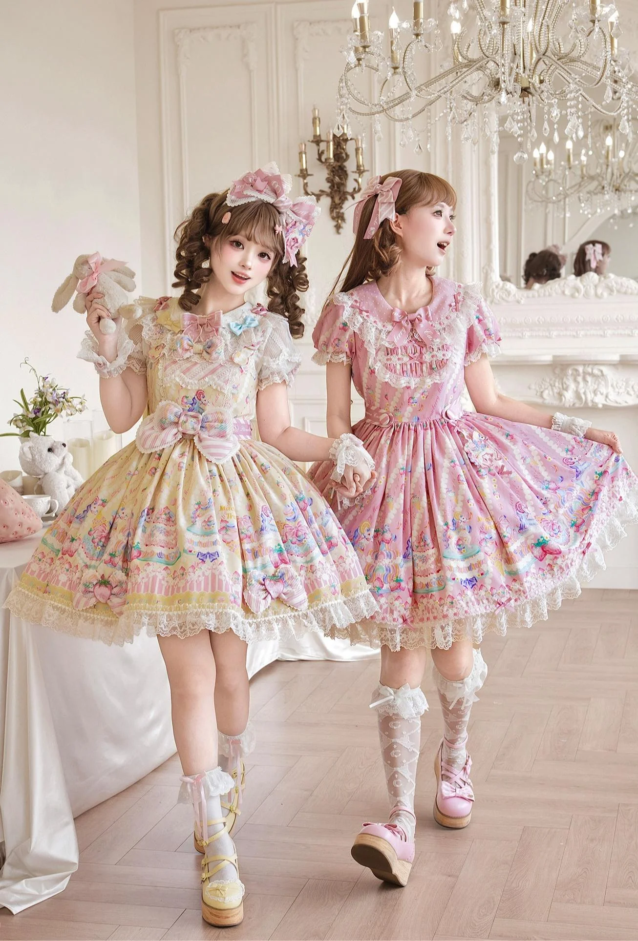 Macaron - Printed Sweet Lolita OP Dress, Old School Lolita JSK Available - Image 6