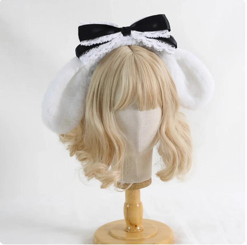 Kawaii Lolita Cinnamoroll Plush Handmade Hairband - Image 3